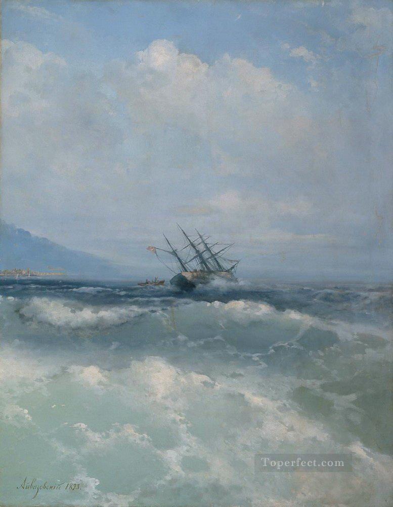 the waves 1893 Romantic Ivan Aivazovsky Russian Oil Paintings
